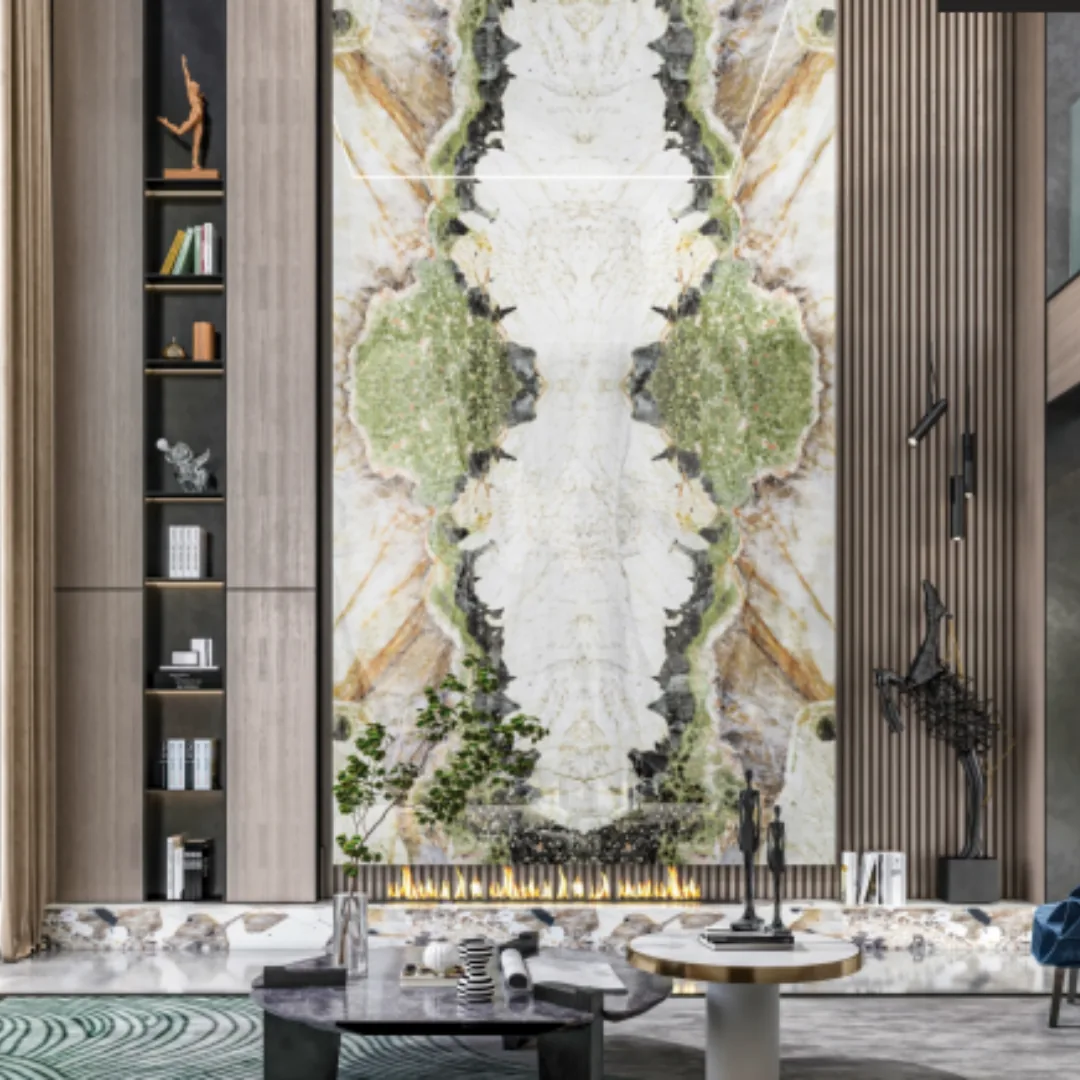 Creanza KJ - Botanic Wave, marble-look wall tile for bathroom